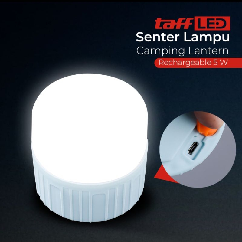 TaffLED Lampu lentera camping rechargeable / senter lampu tenda charger
