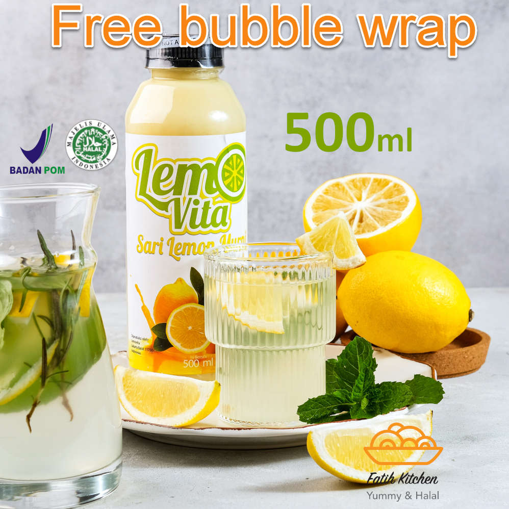 	 Lemovita 500 ml Sari Lemon Halal Jus Lemon Murni	