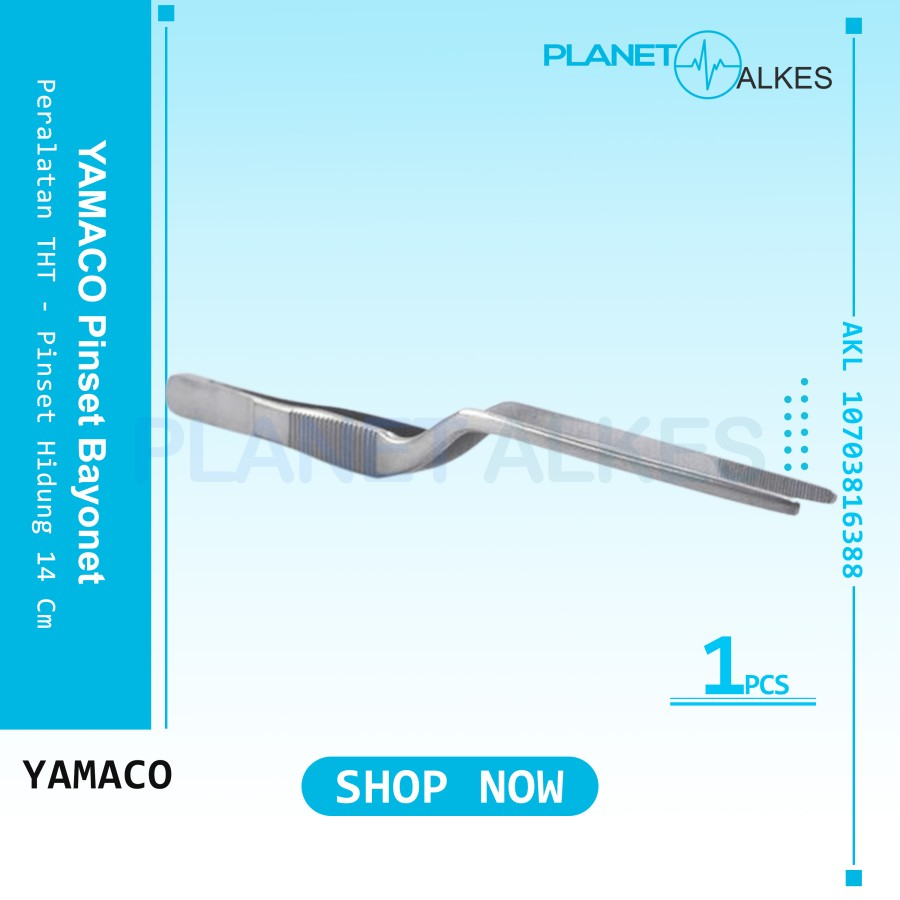 Pinset Bayonet Hidung Alat THT Yamaco Pinset Hidung 14cm Steinless