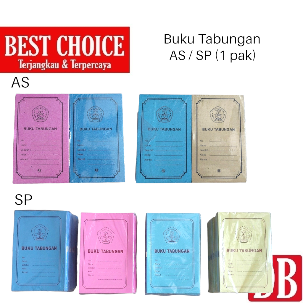 

(1 Pak) Buku Tabungan Sekolah AS (100pcs) / SP (50pcs)