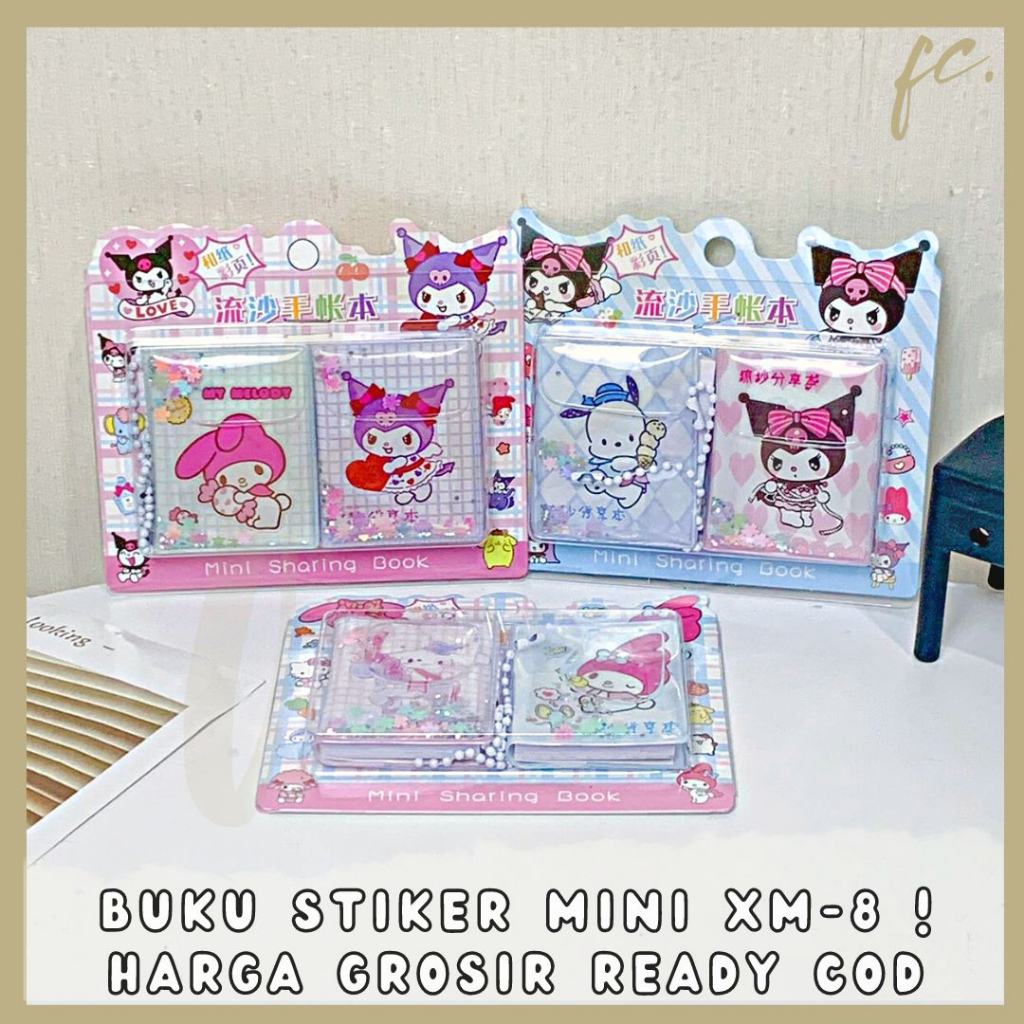 

1 Set 2 Buku Sweet Sticker XM-8 Mini Sharing Book SEN MU YE DA Momo Water Stiker Set Glitter Cute Girl Kartun Sanrio Kuromi Hello Kitty Melody Waterproof Pastel Weekly Planner Jurnal Scrapbook Diary Estetik Decoration Accessories Hampers Bingkisan Anak