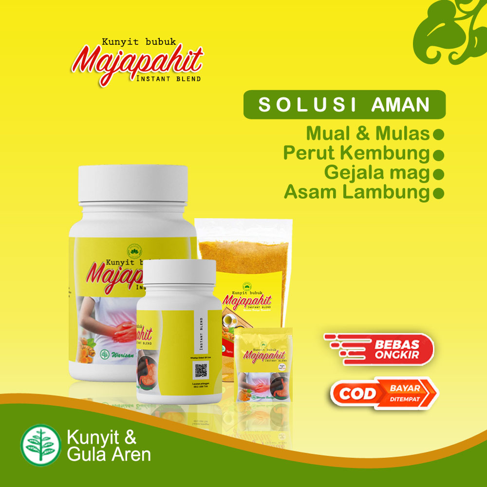 

Kunyit bubuk obat asam lambung jamu herbal asli bubuk kunyit Majapahit