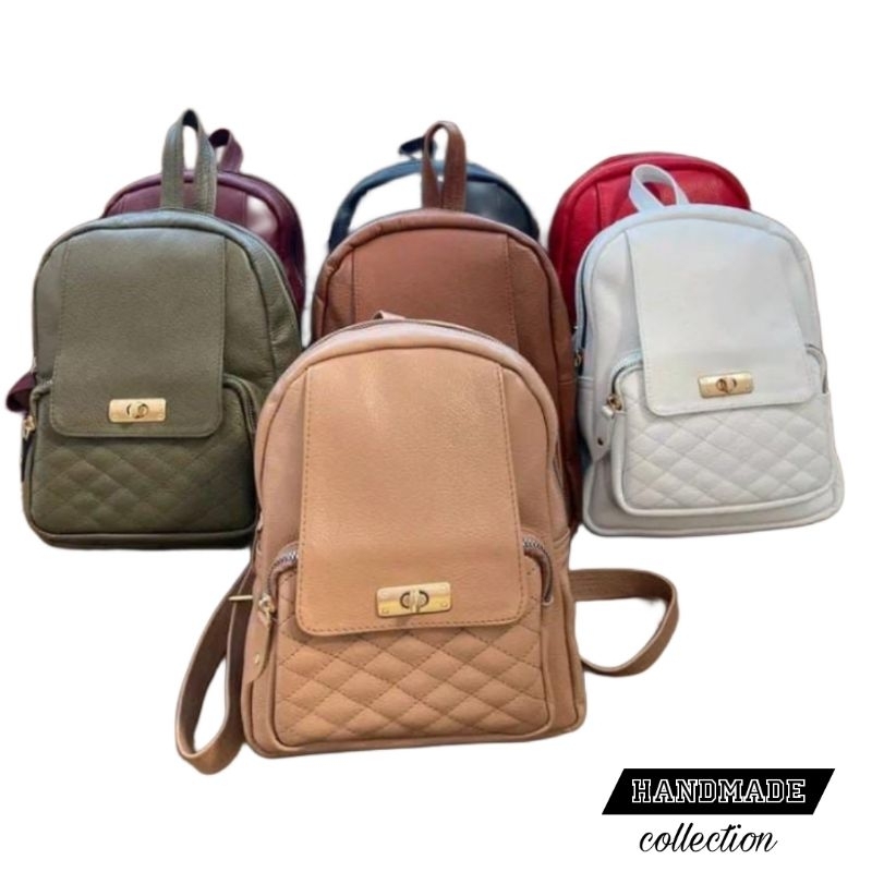 Ransel kulit wanita asli garut - tas ransel Papirut Garut