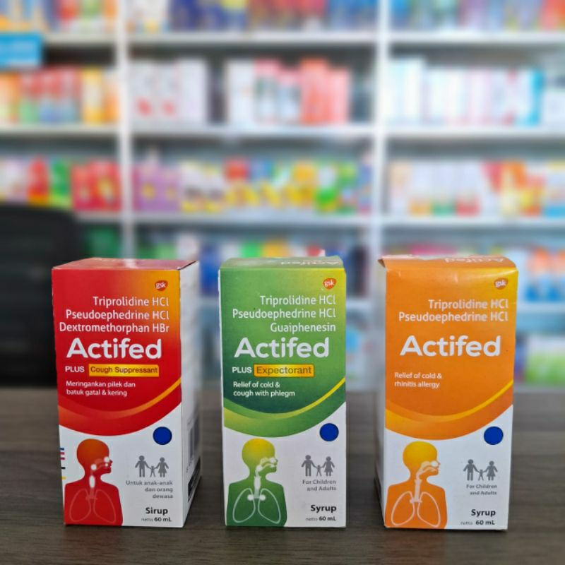 ACTIFED SIRUP (Meredakan Gejala Flu & Batuk Anak & Dewasa)