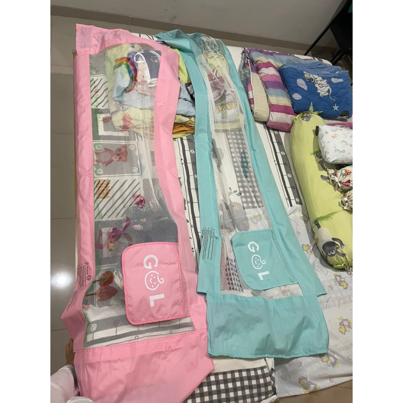 preloved bedrail bed rail baby gol 180x200 pagar bayi ranjang pink tosca biru