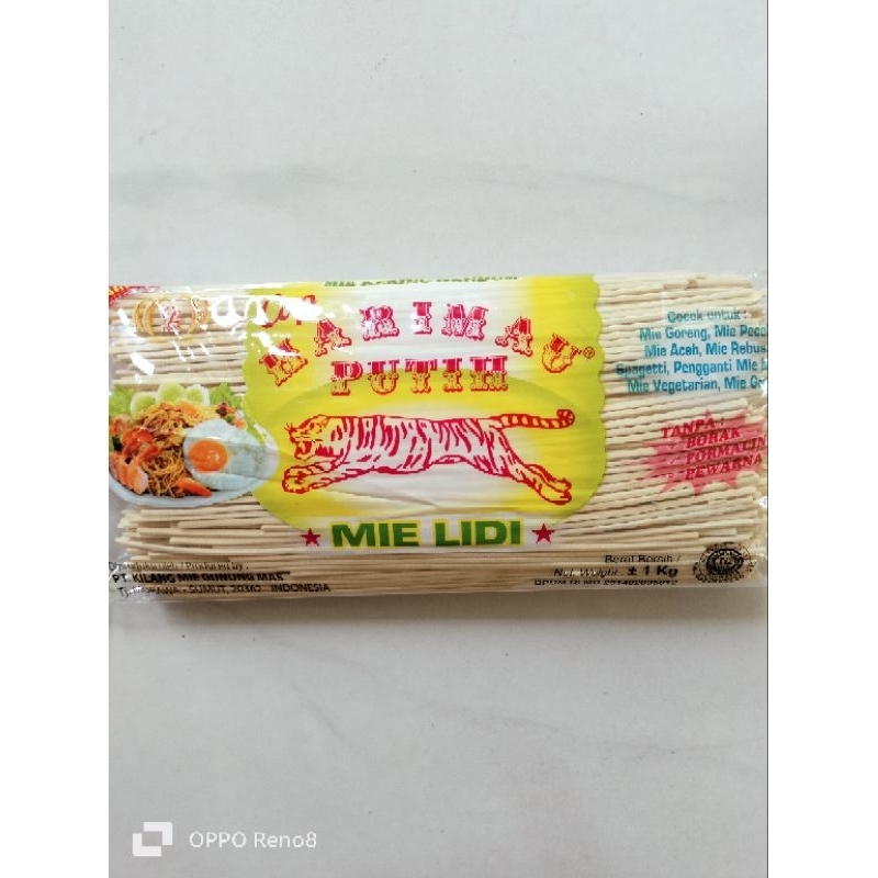 

Mie lidi Mie Gomak Mie Medan Mie Aceh Putih 1 kg