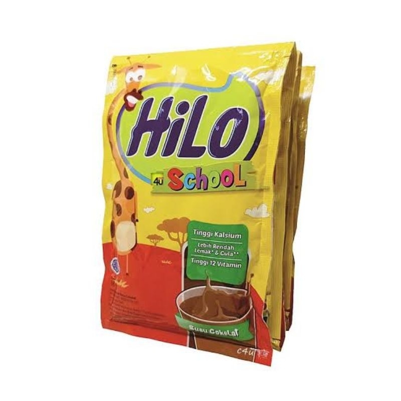 HILO SCHOOL SUSU COKLAT 1 renteng isi 10