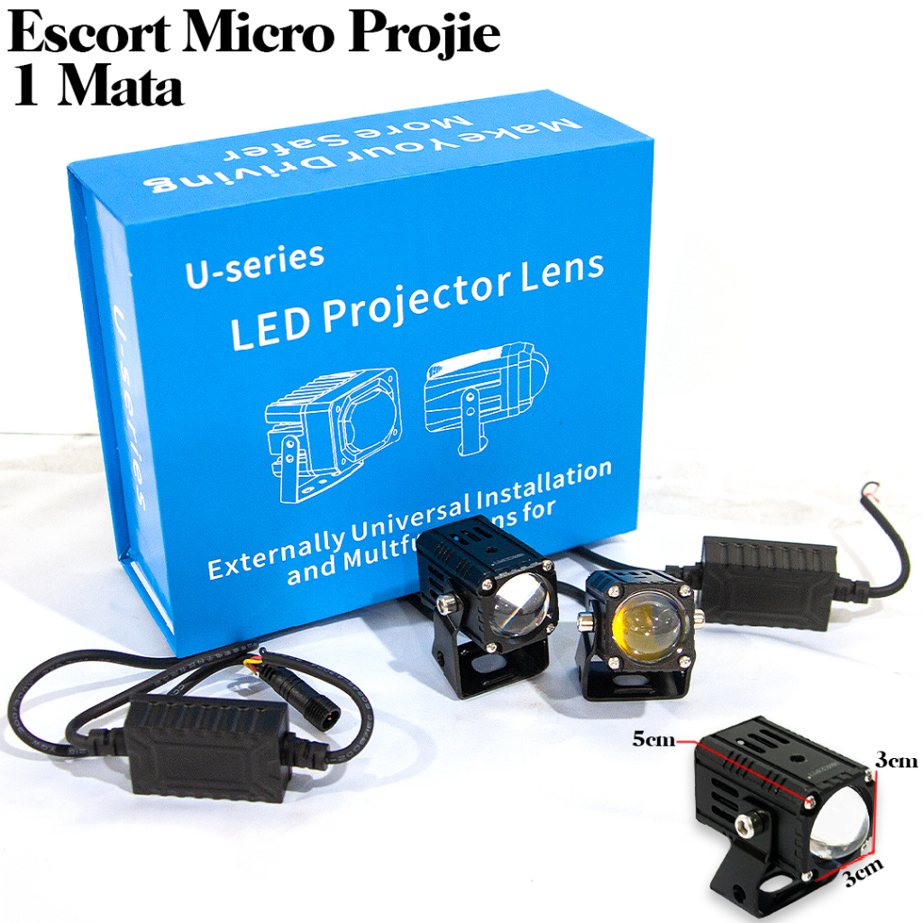 X1 LED Mini Projie 1 Mata Mini Laser U-Series/Micro Projie 1 Lens/Sql Cree/Lampu Sorot Tembak/Foglam