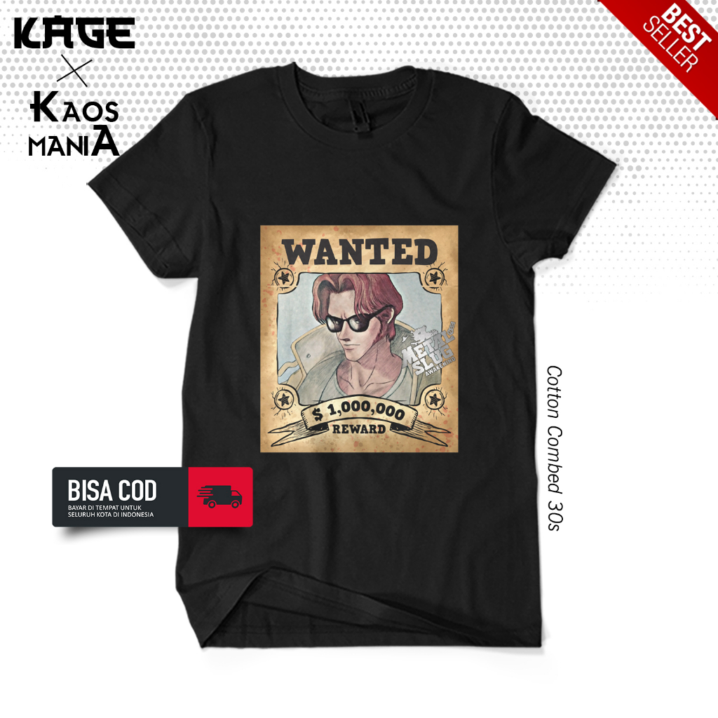 Baju Kaos METAL SLUG TARMA WANTED Game Awakening KAOS KAGE