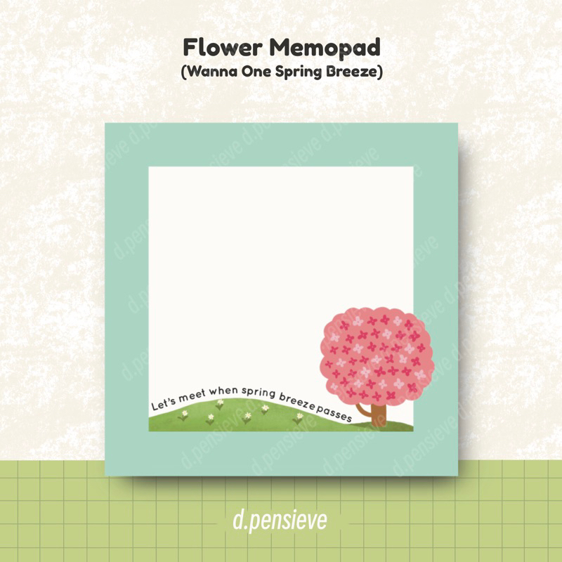 

Memopad Flower Wanna One Spring Breeze | dpensieve