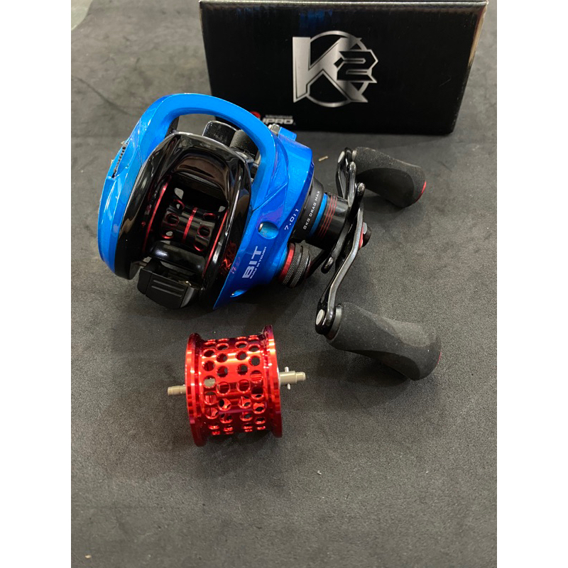 Reel Baitcasting Eupro Ultima K2 Double spool HANDLE kanan