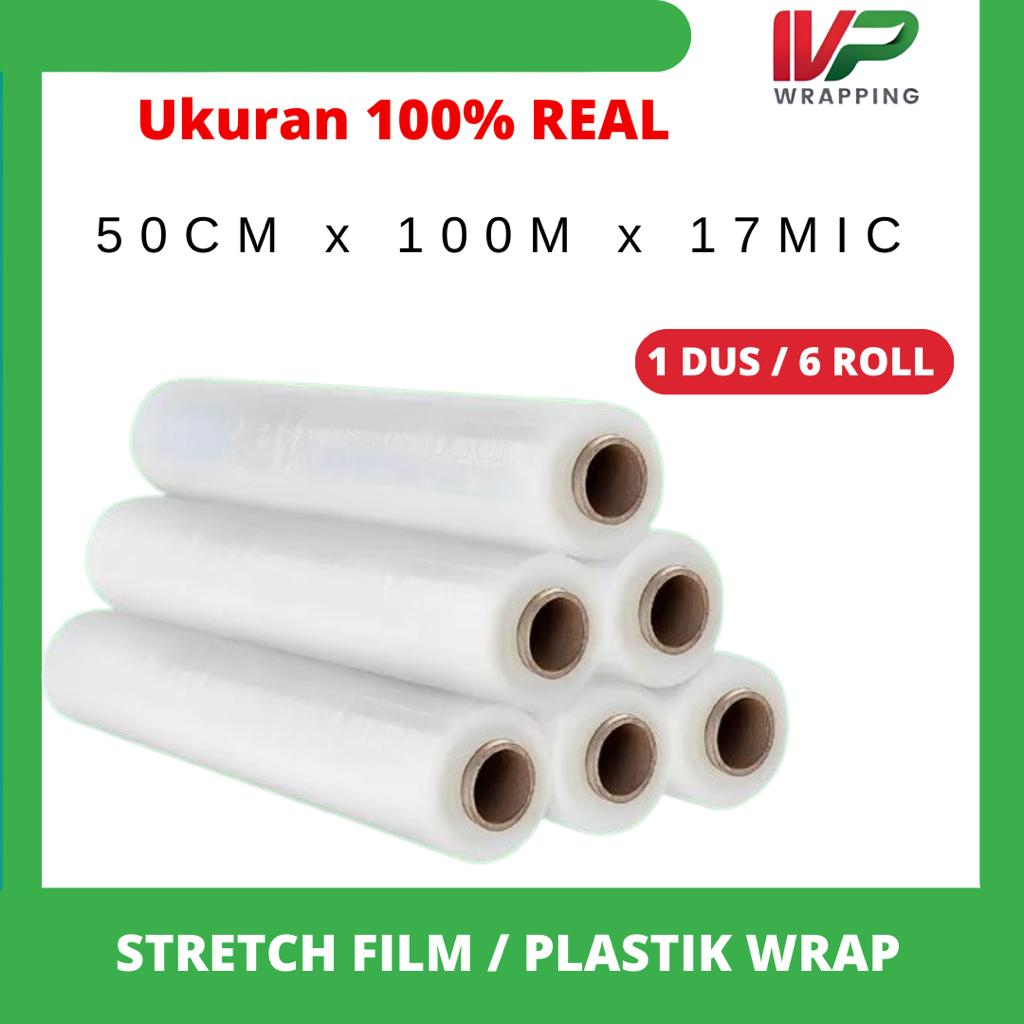 

IVP.WRAP Plastik Wrapping Stretch Film 50cm x 100m 6 roll (1 dus)