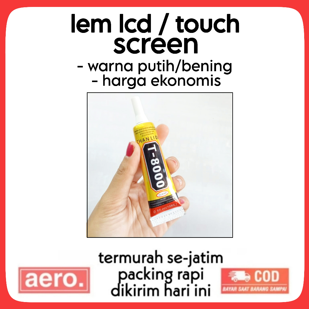 

lem lcd 15ml putih bening