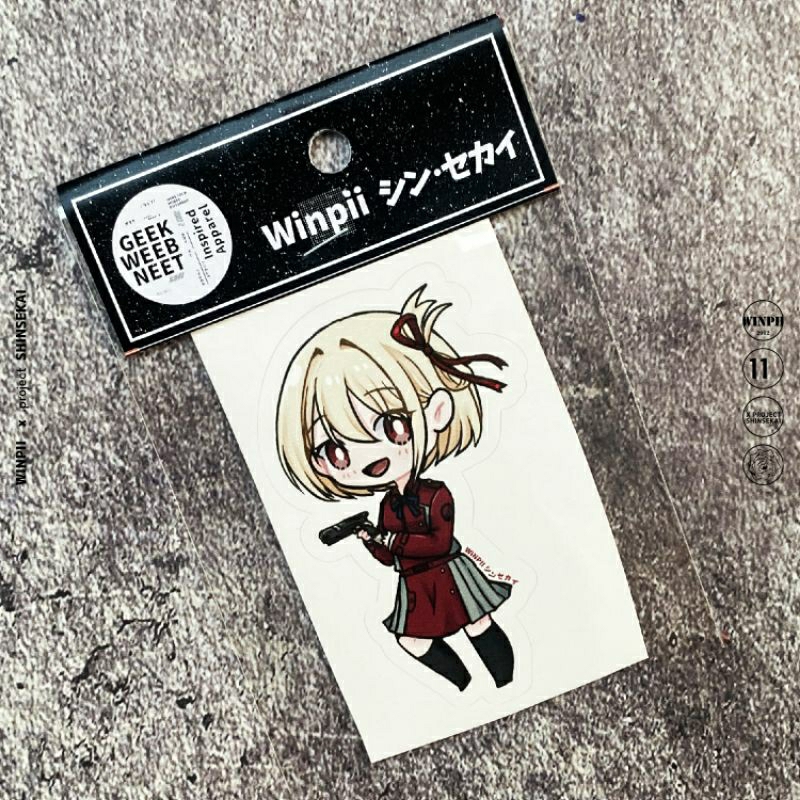

Stiker / Sticker Chisato Nishikigi Anime Lycoris Recoil