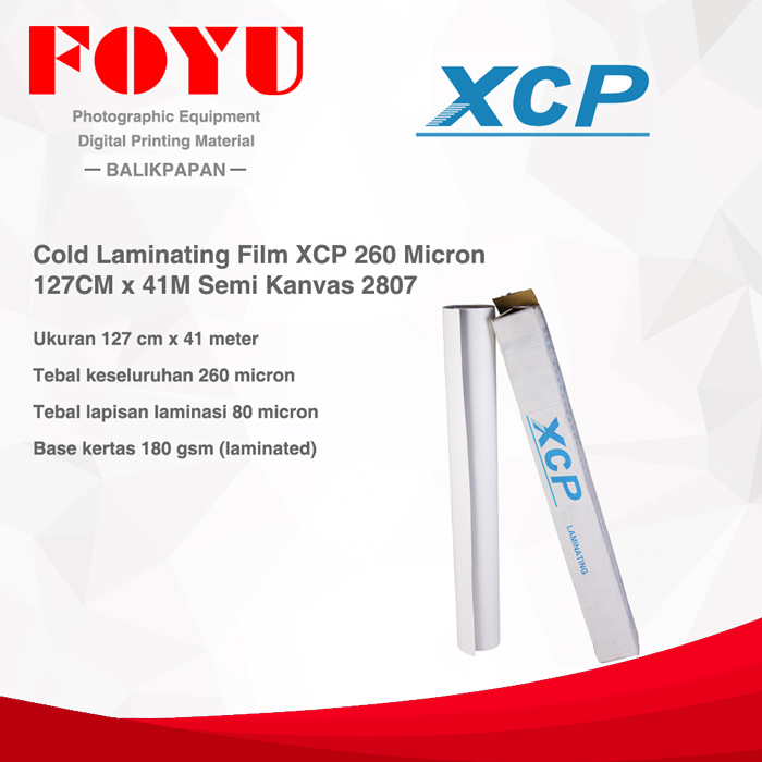 

Plastik Laminating Cold Dingin XCP Roll 127 cm x 41 M Semi Kanvas 2807
