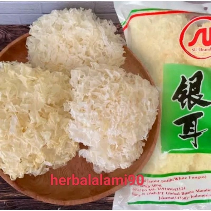 

jamur putih/ jamur salju putih/snow white fungus 100gr