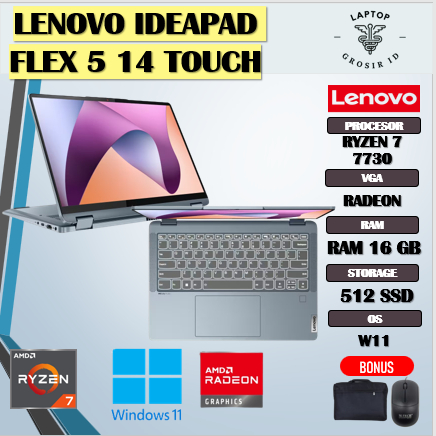 LENOVO IDEAPAD FLEX 5 14 TOUCH RYZEN 7 7730 16GB 512GB RADEON VEGA
