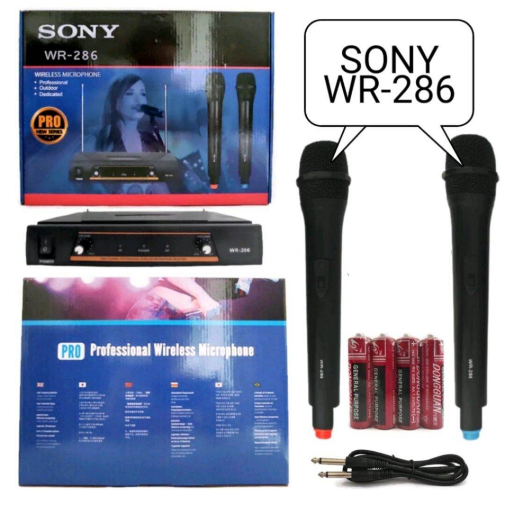 Mic Sony WR 286 Microphone Wireless Double Sony WR286