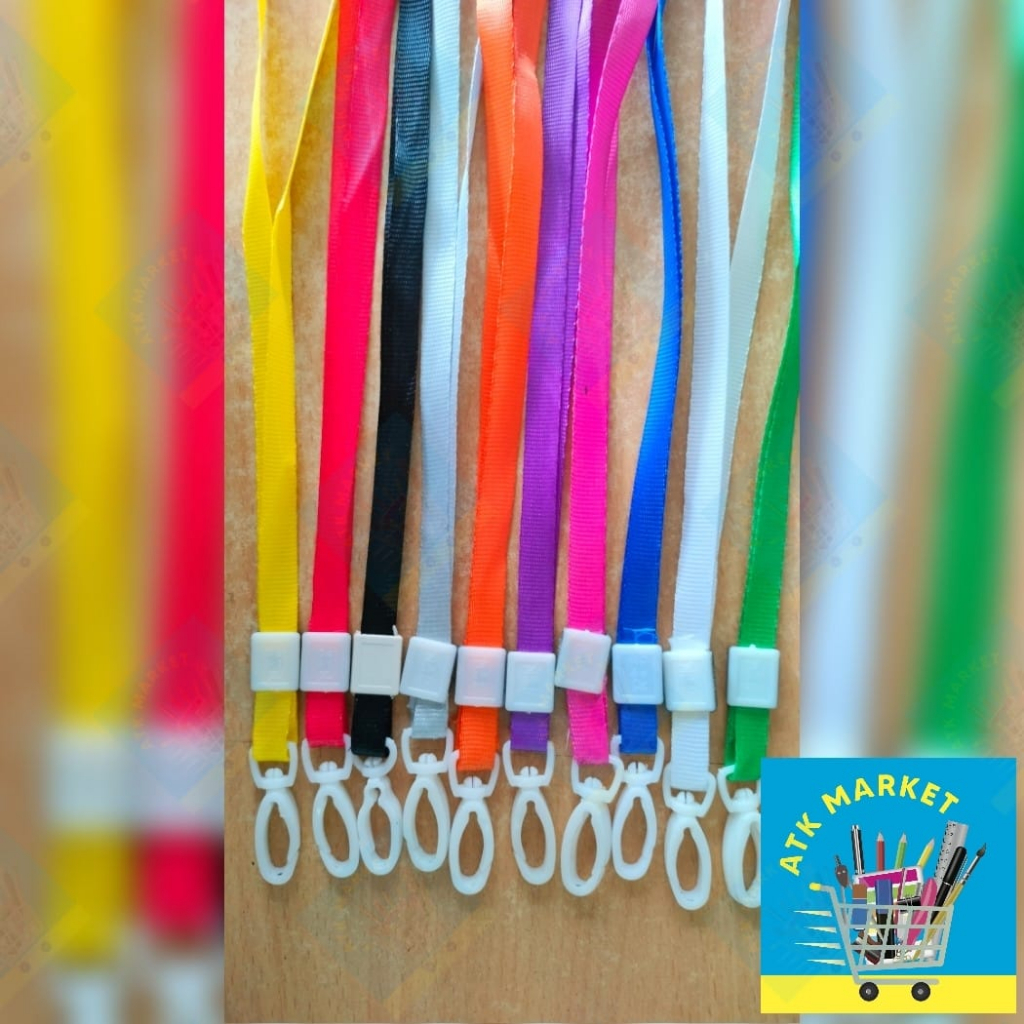 

Tali Cantol Gantung ID Card / Tali Cantol Plastik / Tali Lanyard / Tali Name Tag Nylon 1cm