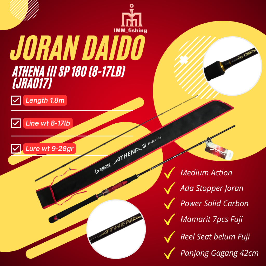 JORAN DAIDO ATHENA | Tongkat Pancing | Fishing Rod | Japanese | Pro Series | Carbon
