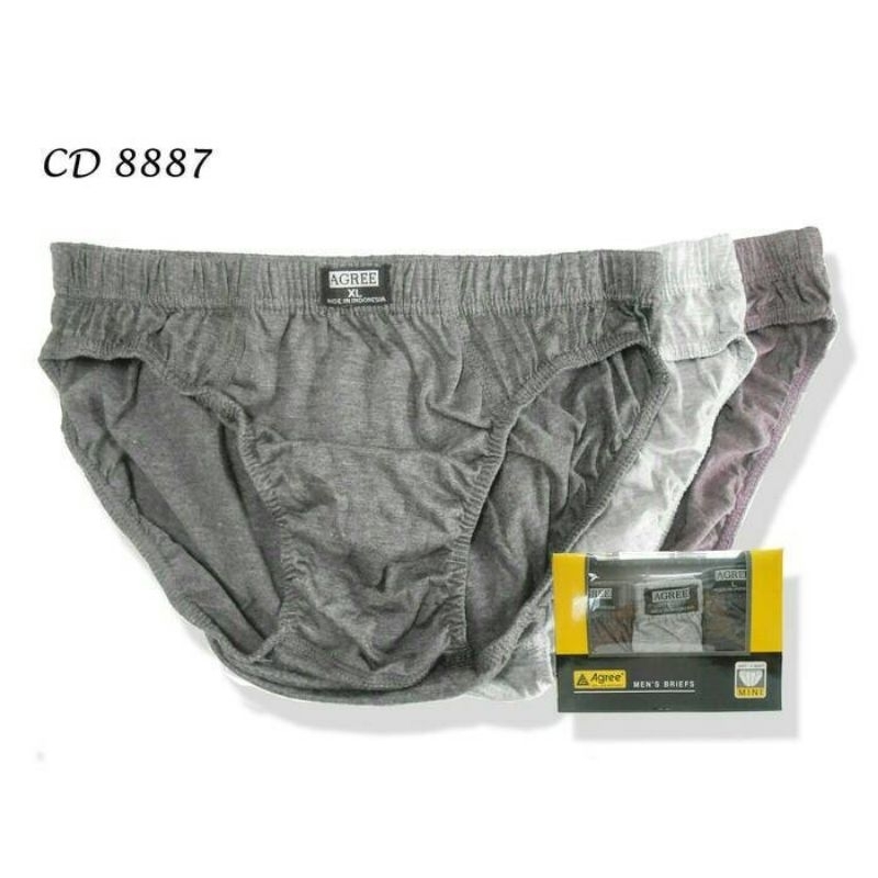 CELANA DALAM PRIA AGREE ISI 3 PCS // CD PRIA 8887 KOTAK KUNING