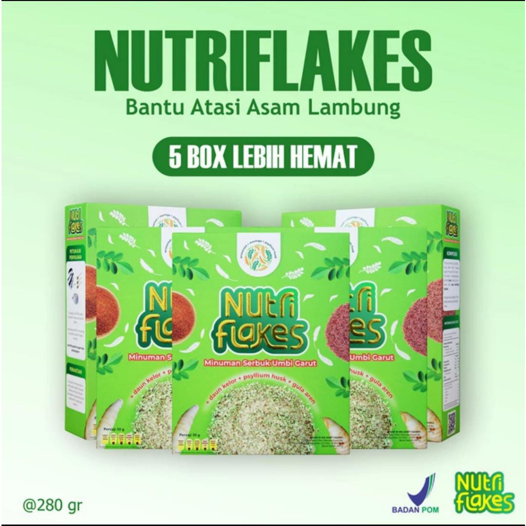 

sereal Nutriflakes Paket 5Box kempaskan masalah lambung baik untuk pencernaan