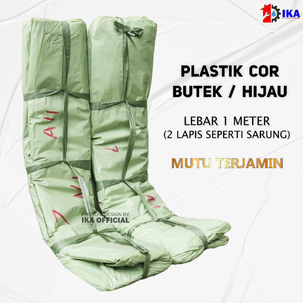 PLASTIK COR HIJAU BUTEK - + 7 KILOGRAM TERMURAH TEBAL / SARUNG PENUTUP / TEBAL 2 LAPIS COVER SHEET