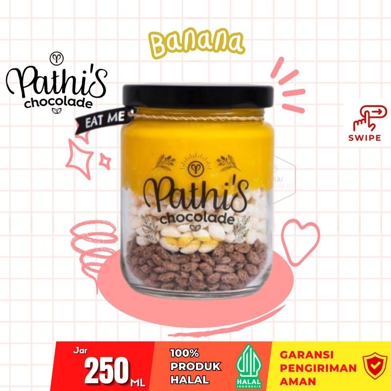 

Camilan Pathis Choco Jar rasa Banana - Coklat Lumer Crunchy Rice Crispy