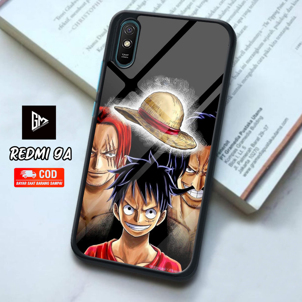 Case Kilau Glossy XIAOMI REDMI 9A terbaru Fashion Casing ANIME ONE PIECE - Pelindung Hp Hardcase Sof
