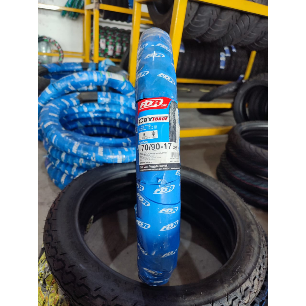 FDR CITY FORCE Ban Motor Bebek Ring 17 Uk 70/90-17 Tubetype Supra/Revo/Karisma/Vega R/Shogun - FDR C