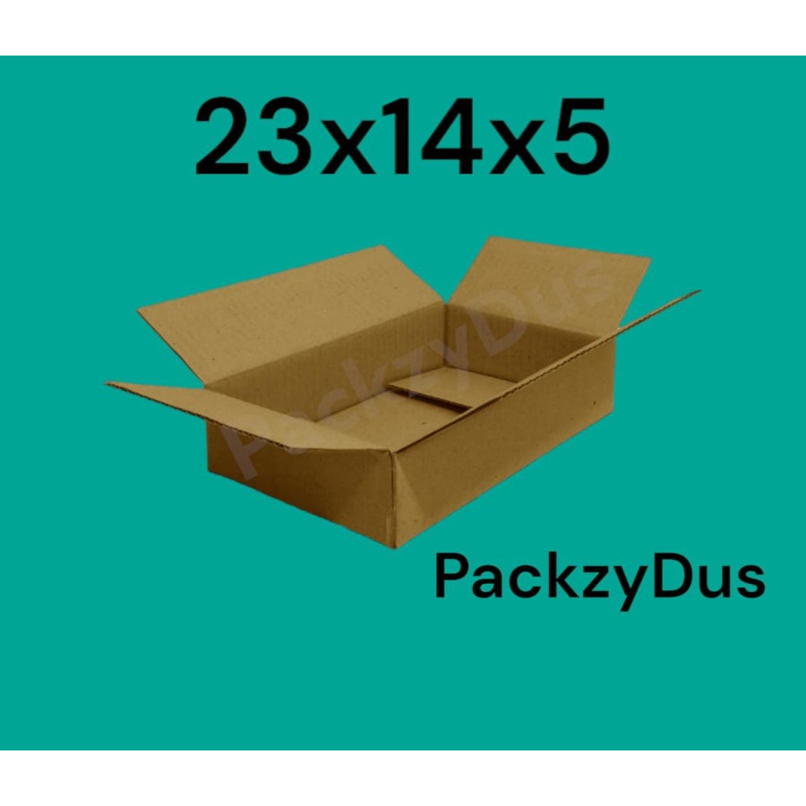 

kardus/box packing BARU uk. 23x14x5 cm LUAR DALAM POLOS