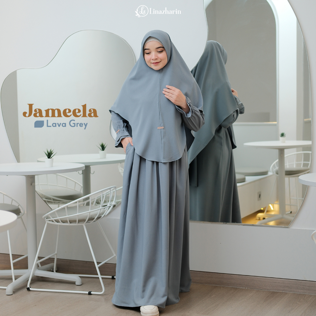 Jameela Series Gamis Set Khimar ( Gamis &amp; Khimar ) By Linazharin