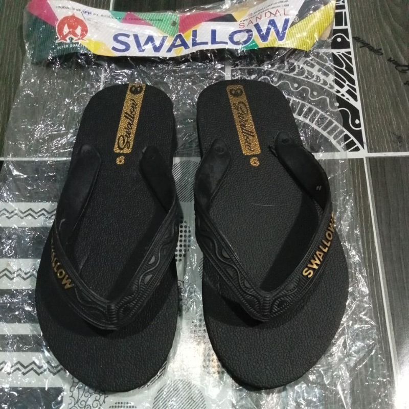 Sandal Harian Swallow Black Gold