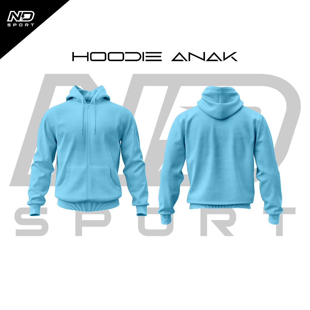 Sweater Hoodie Polos Pria Wanita Switer Cowok Premium Distro BABY BLUE