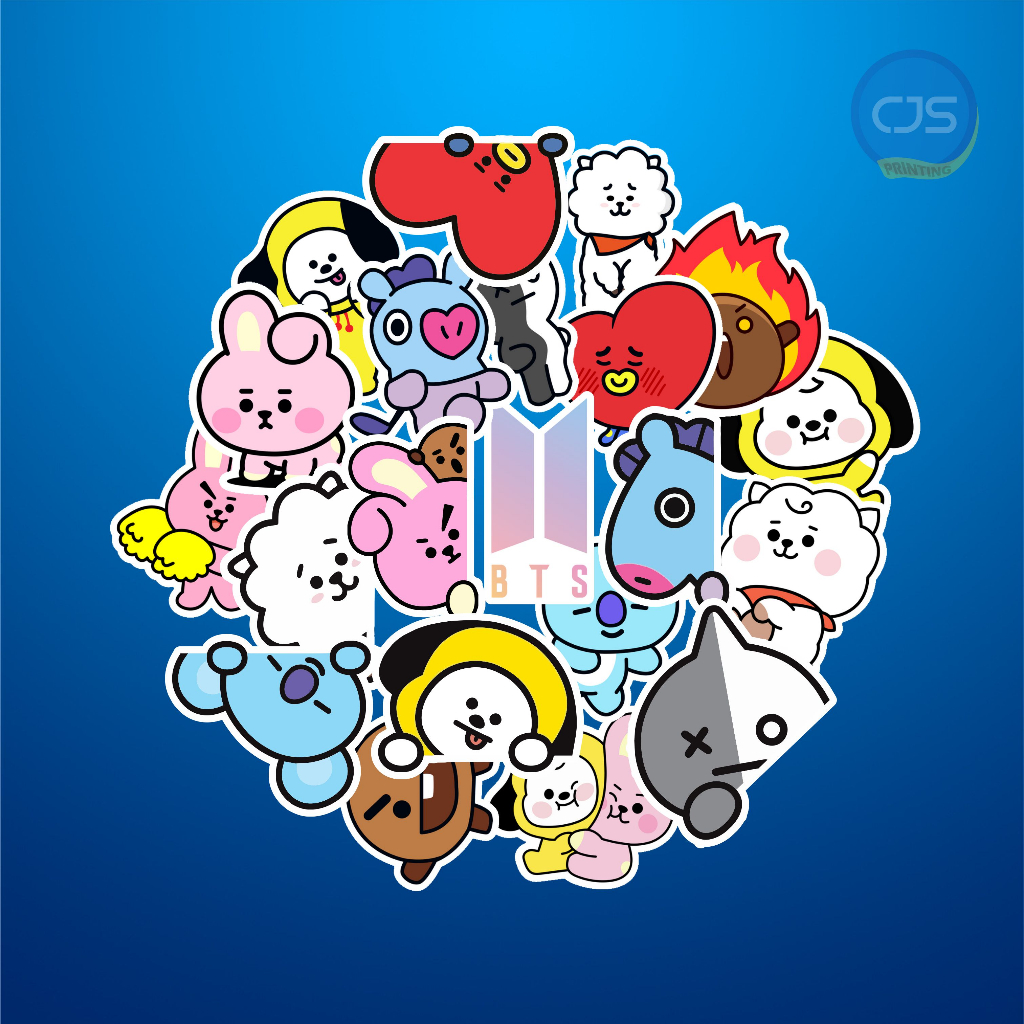 

Sticker Pack Vinyl BT21 21 Pcs - Sticker HP, Laptop, Gitar, Tumbler