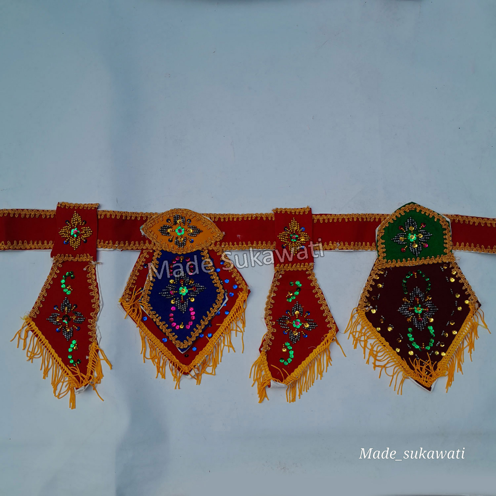 Ikat pinggang kain mote payet manik ampok tari bali anak