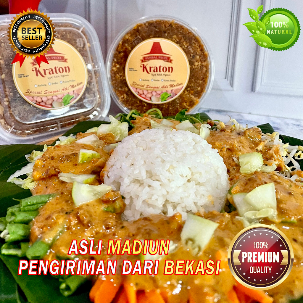 

Bumbu Pecel Asli Madiun 1kg Cap Kraton Sambal Pecel Alami Tanpa Bahan Pengawet