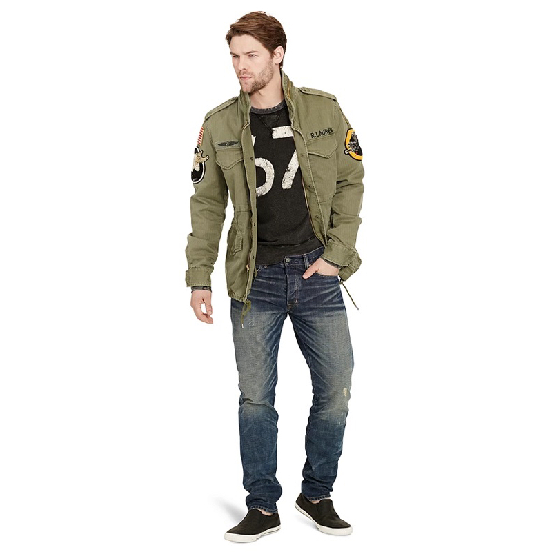 polo ralph lauren double rl denim supply jaket m65