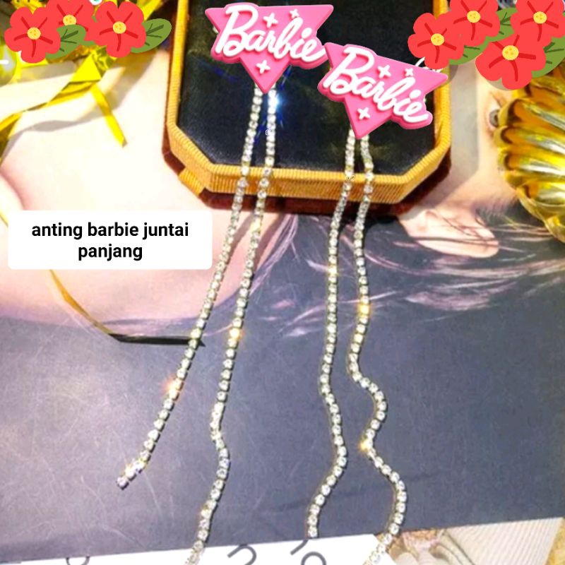 anting cewek/anting cewek barbie/anting barbie juntai/anting juntai panjang/anting juntai/anting dia