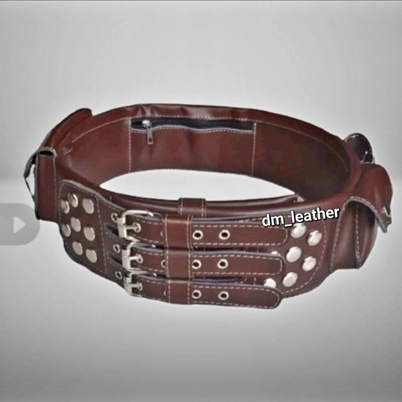 Sabuk Jawara Kulit Sapi Asli 3 Gesper