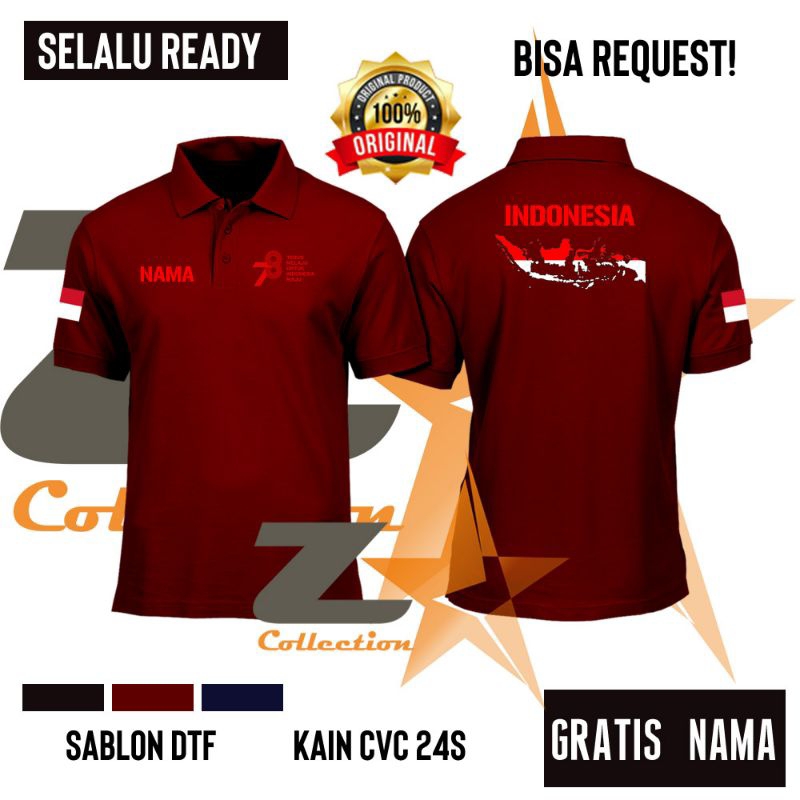 KAOS POLO HUT RI 78 / KAOS KERAH HUT RI KE 78