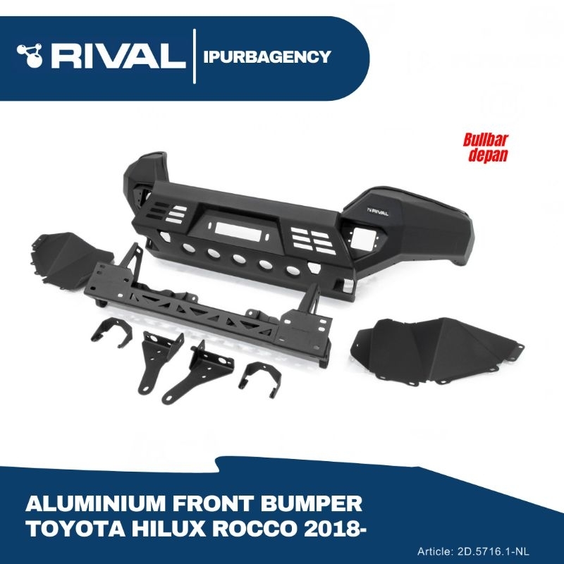Rival Aluminium Front Bumper Toyota Hilux 2018- 2D.5716.1-NL