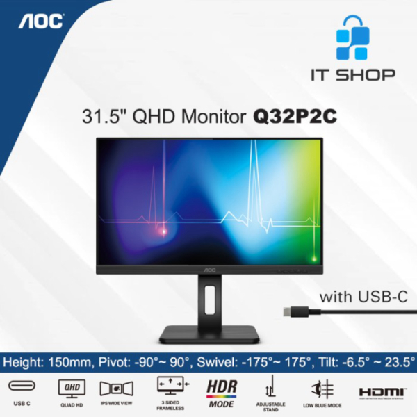 Promo AOC QHD Monitor Q32P2C Limited