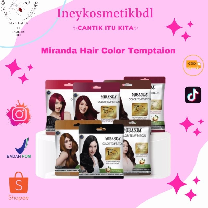 Miranda Hair Color Temptation Perwarna Rambut Sachet 20ML