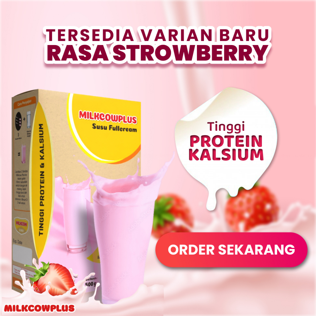 

Milkcowplus Strawberry | Tinggi Badan & Tambah BB Anak