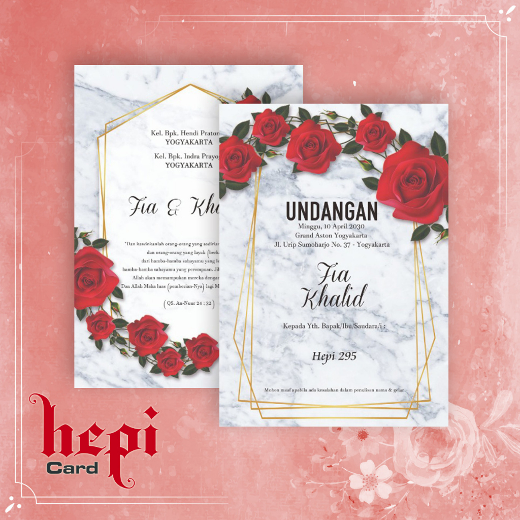 BLANGKO UNDANGAN HEPI 295 HARGA MURAH TAMPILAN MEWAH