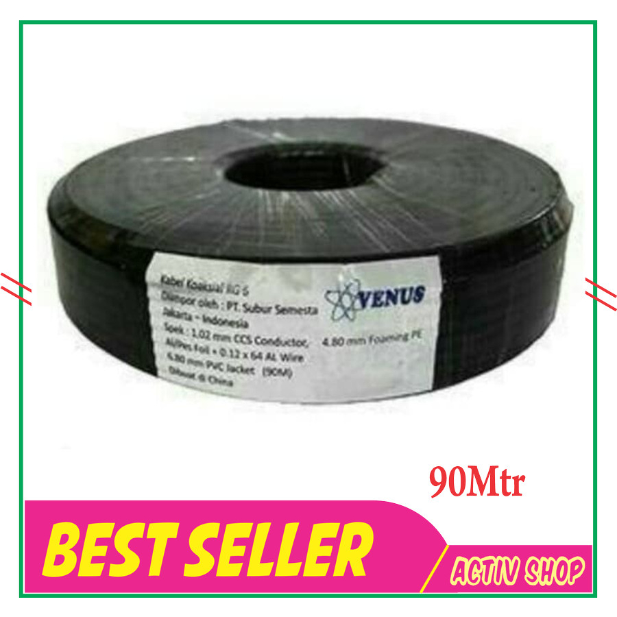Venus Kabel Coaxial Standard RG6 90 Meter