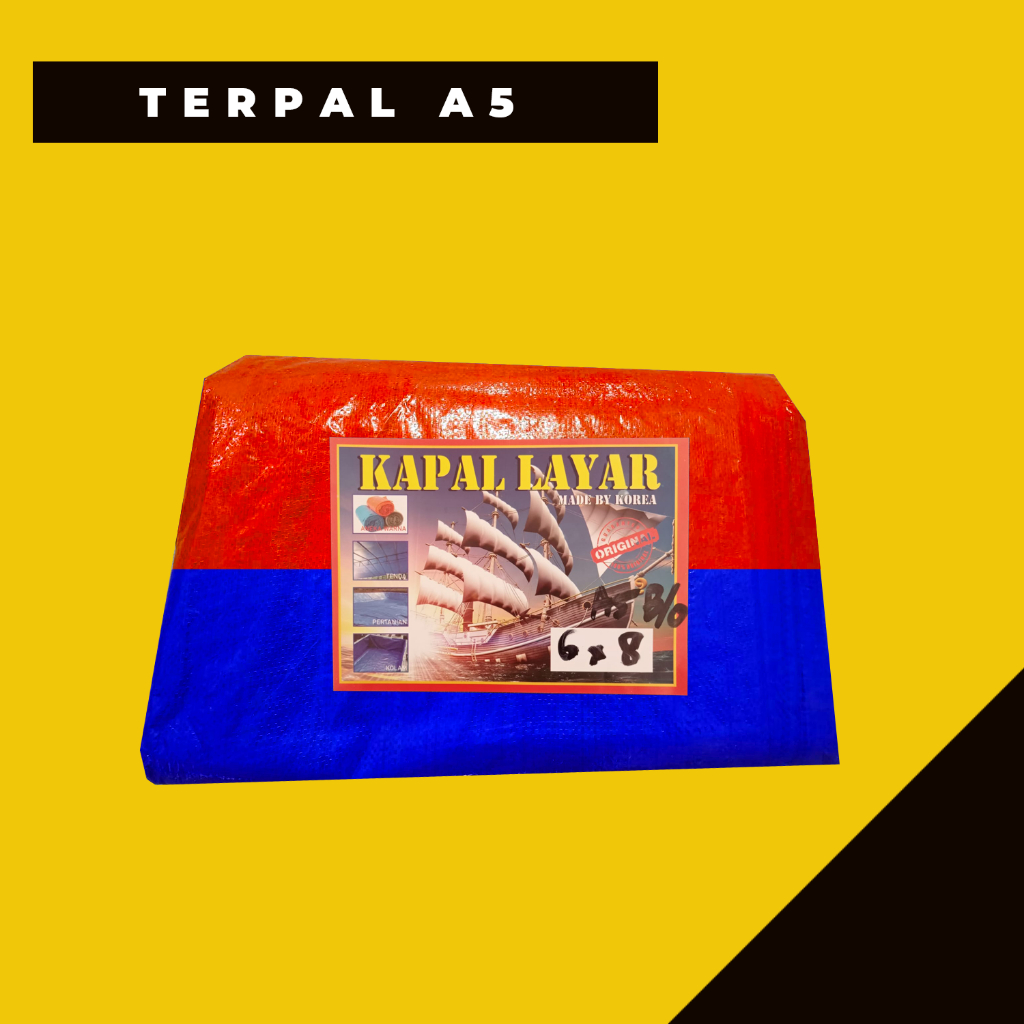TERPAL A5 KOREA BIRU/OREN 8X12