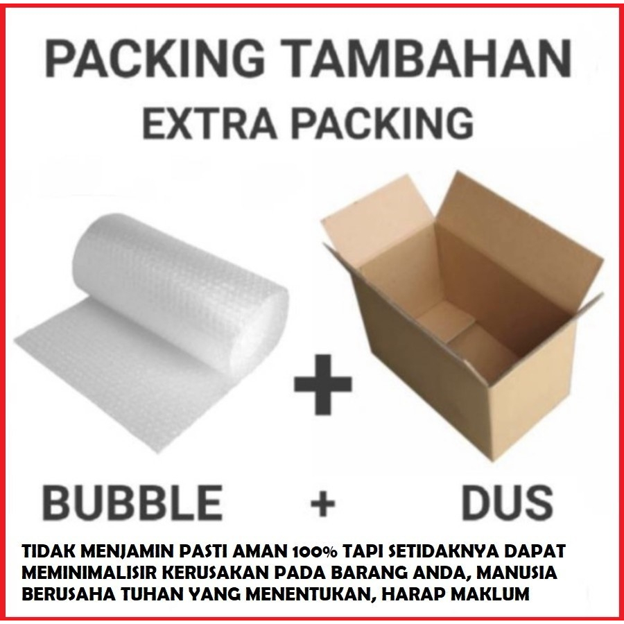 

Packing tambahan bubble wrap untuk pengaman barang pesanan anda