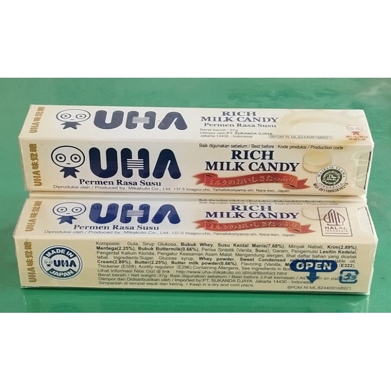 

UHA Rich Milk Candy / Permen Rasa Susu